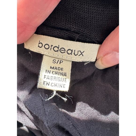 Bordeaux Black Strapless Linen Maxi Dress Ruched Bust Women’s S - Picture 6 of 12